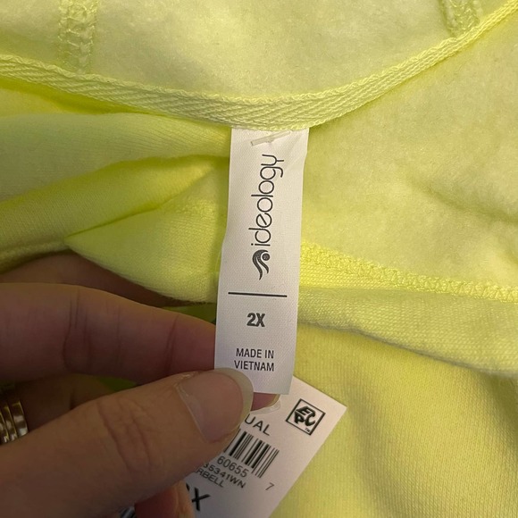 Ideology Barbell Yellow Pullover Hoodie NWT Womens Plus Size 2X - Picture 6 of 7